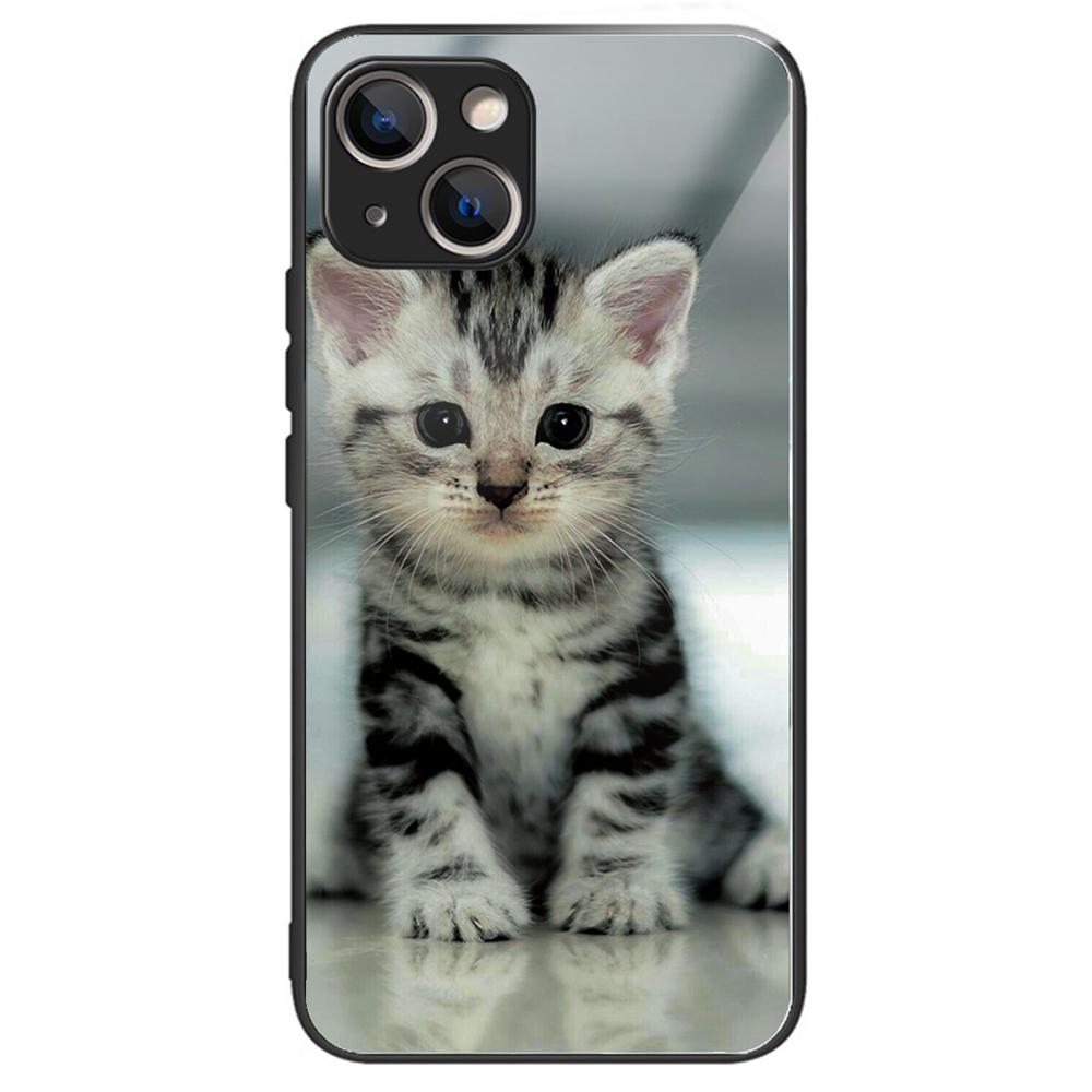 Tempered Glass+TPU Case for iPhone 15 Phone Cover Pattern Printing