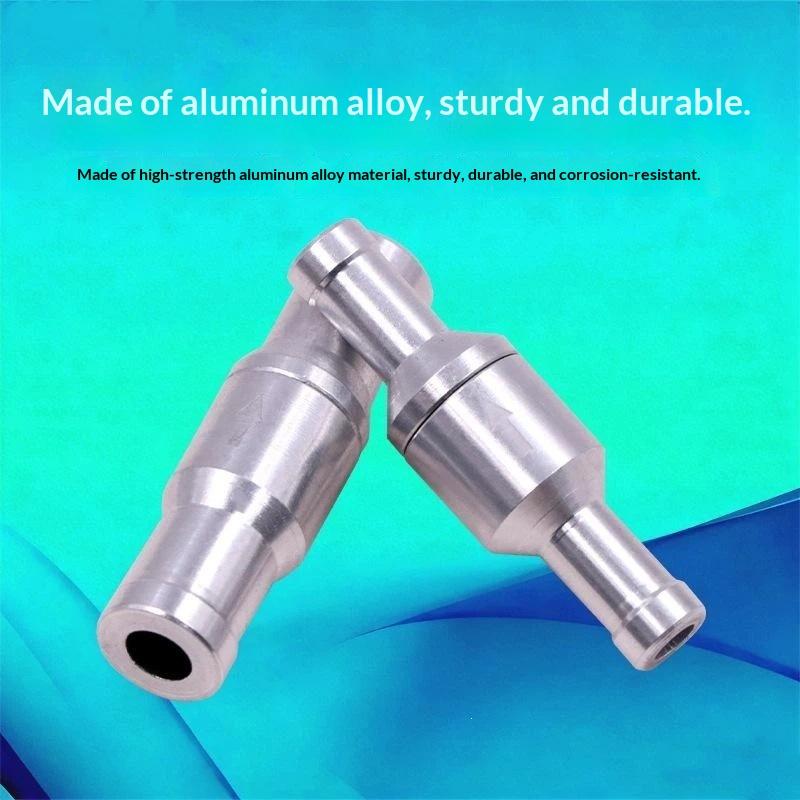 6-12Mm Non-Return Valve Auminium Inline-Way Quick Insert Check Valve Replacement Parts For Fuel Water Gas Air Vacuum Accessory