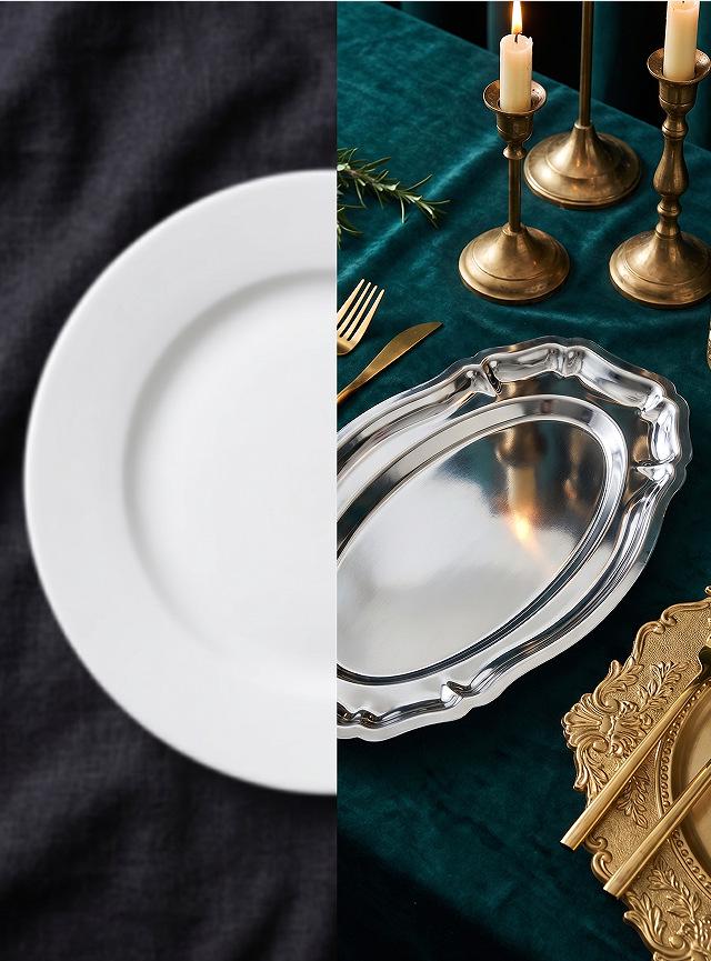 Nordic Light Luxury Oval 304 Stainless Steel Tray for Tea, Fruit, Cake, Cheese, & Dessert