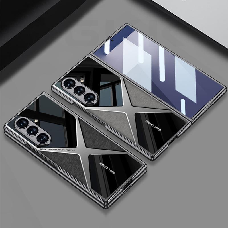 GKK Luxury Plating Super X Case for Samsung Galaxy Z Fold 7 6 Outer Screen Glass Plastic Hard Back Cover for Galaxy Z Fold7 Case