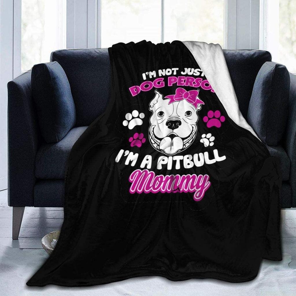 Pembe Amerikan PitBull Terrier Köpek 3D Baskı Battaniye çekyat Battaniye Süper Yumuşak Sıcak Battaniye Kapak Flanel Atma Battaniye