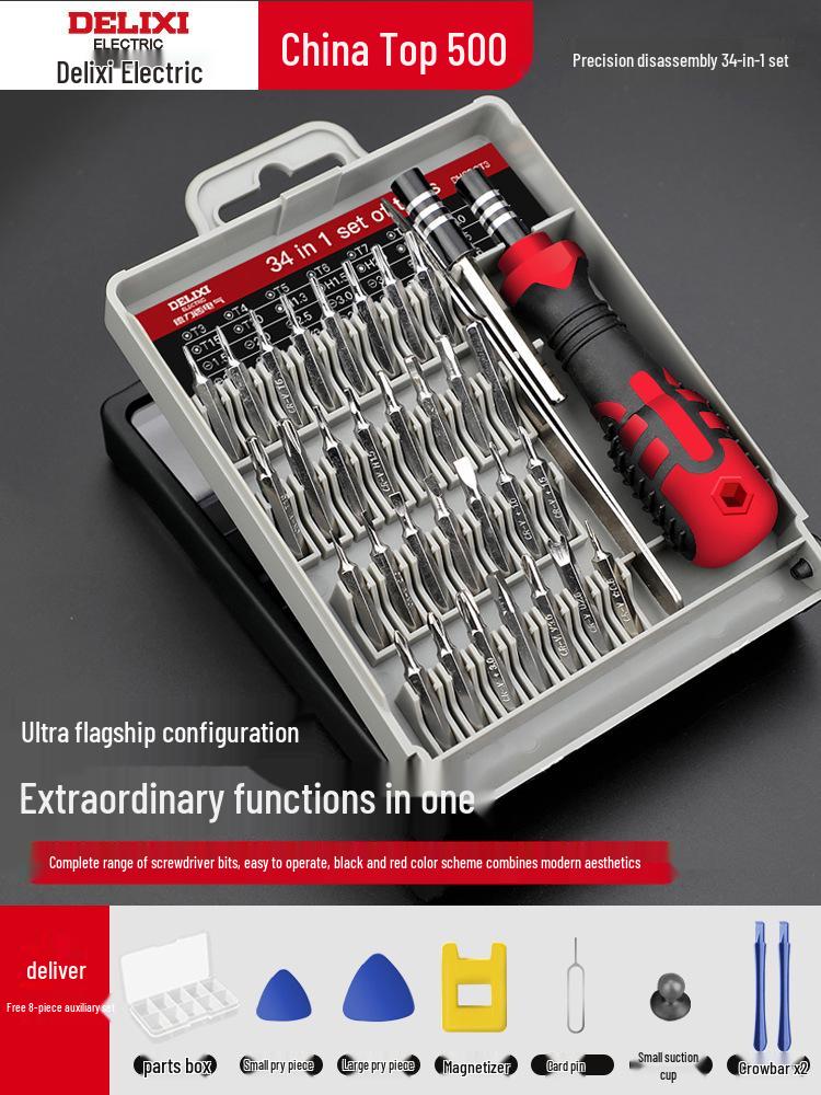 Kompaktes Multifunktions-Schraubendreher-Set: Kreuzschlitz-, Dreikant-, Schlitz-, Torx- & Ungewöhnlich geformte Schraubendreher