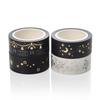 Gold & Silver Foil Hot Stamping Christmas Washi Tape - Moon, Stars, House & Branches DIY Journal Stickers