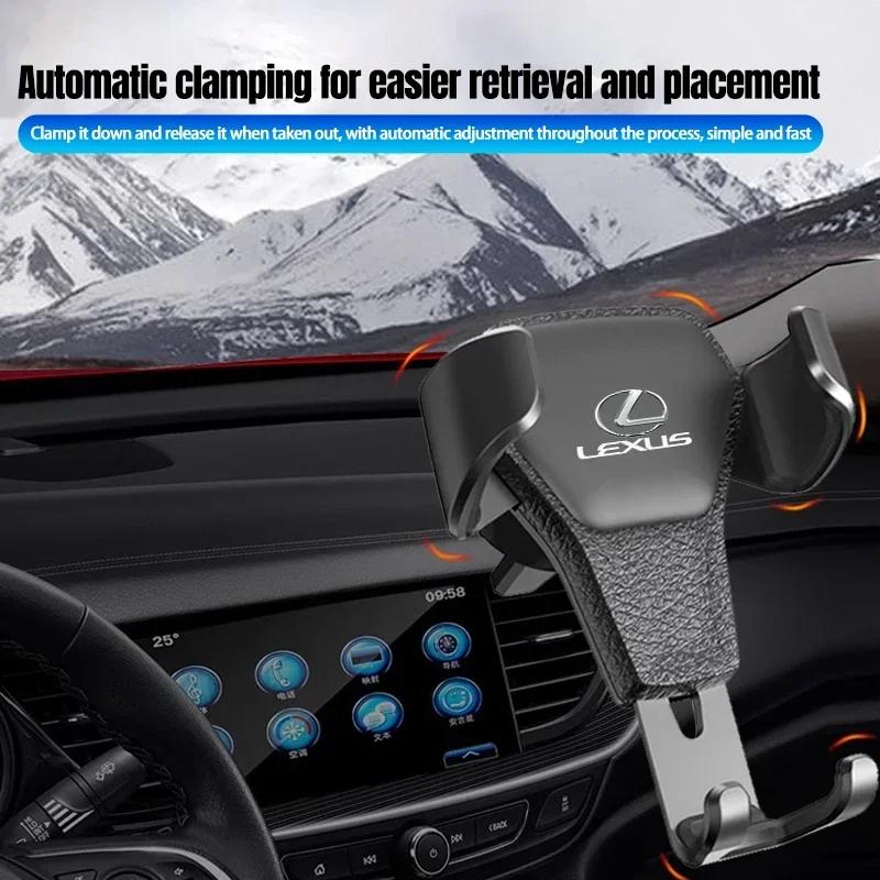 Gravity Car Mount GPS Mobile Phone Holder Vent Clip Installation For Lexus IS200 IS250 RX350 RX GX460 NX200 NX GS430 GS ES RX300