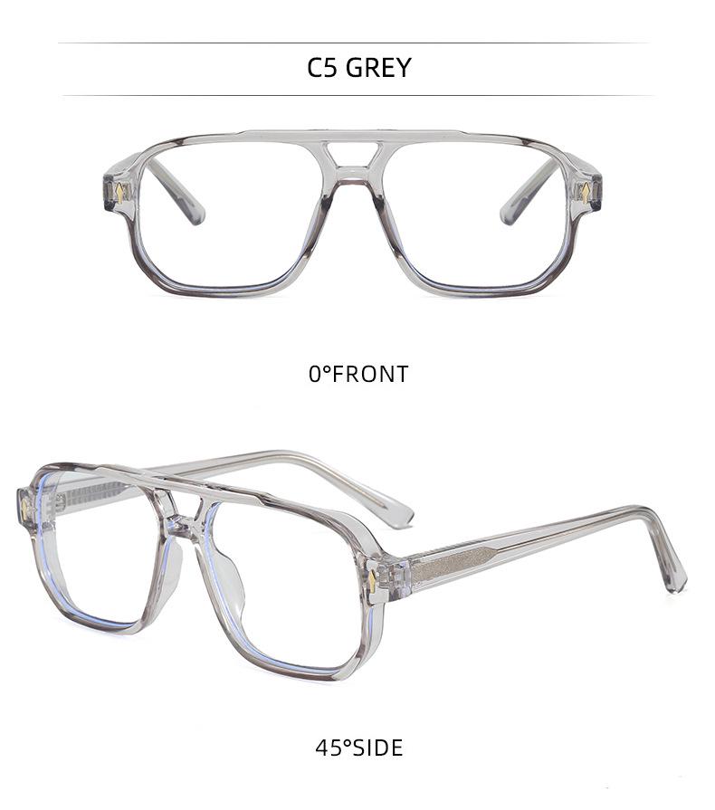 Trendy Unisex Anti-Blue Light Flat Lens Glasses - Simple High-Grade Style
