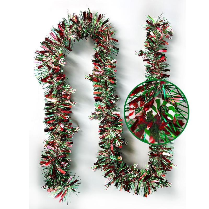 1 STÜCK 2M Weihnachtsbaum Lametta Girlande Weihnachtsdeko für Zuhause 2026 Metallische Twist Girlande Weihnachtsornament Neujahrsparty Deko