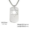 Star of David Pendant Necklace Stainless Steel Hexagon Shield of Amulets Necklace for Men Women Judaism Jewelry Gifts