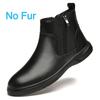 New Men's Black Ankle Boots  Casual Side-Pull Warm Formal Boots  Soft-Soled Comfortable And Anti-Slip Fashionable Walking Boots