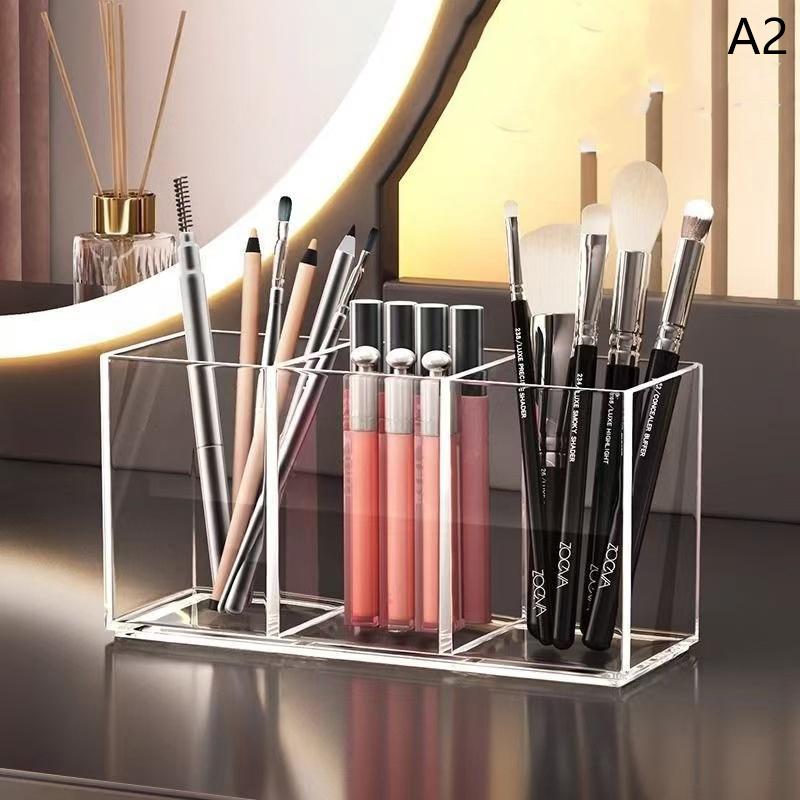 Clear Acrylic Makeup Brush Holder Desk Cosmetic Organiser Lipstick Storage Lipstick Storage Holder