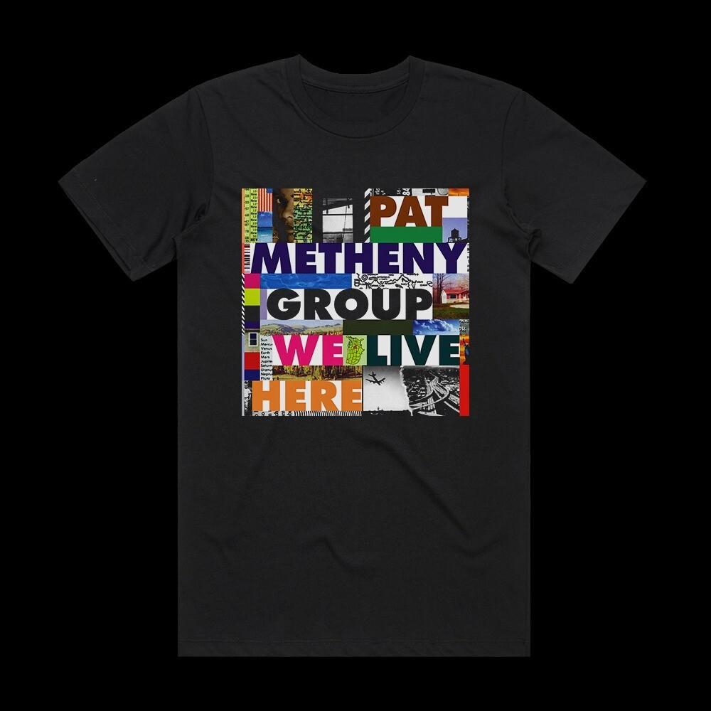 Pat Metheny Group We Live Here Album Cover T-Shirt Black Unisex T-Shirt S