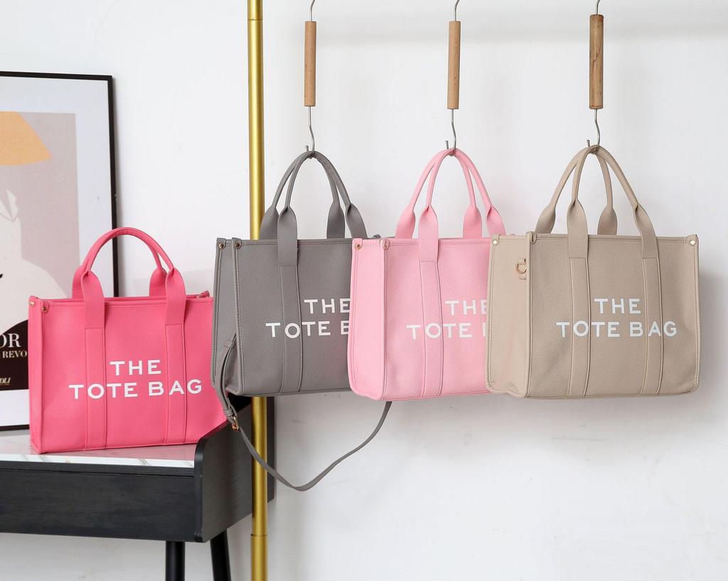 European & American Retro Large Capacity Letter Shoulder Tote & Crossbody Bag