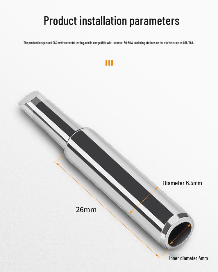 Lead-Free 936 Soldering Iron Tip, Constant Temperature, Internal Heating, 60W, Universal Needle Point, Horseshoe, Knife Shape.
