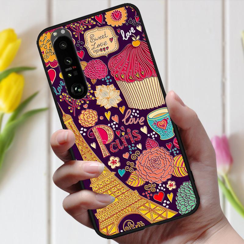 3D Emboss Flower Case For Sony Xperia 10 III Cover Cute Relief Case For Sony Xperia 1 III 5 III 10III Phone Case Coque Fashion