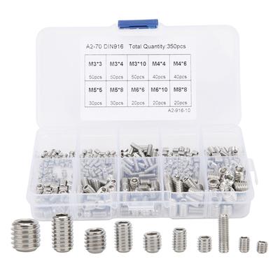 350Pcs Concave End Tightening Set 304 Stainless Steel Hardware Accessories M3M8
