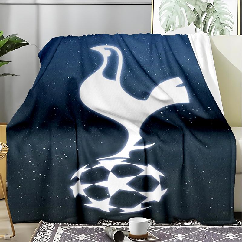 1 Stück Tottenham Hotspur F.C Design Gedruckte Weiche Flanelldecke Überwurf für Schlafzimmer Wohnzimmer Sofa Camping Reise Fan Geschenke Weihnachtsgeschenke