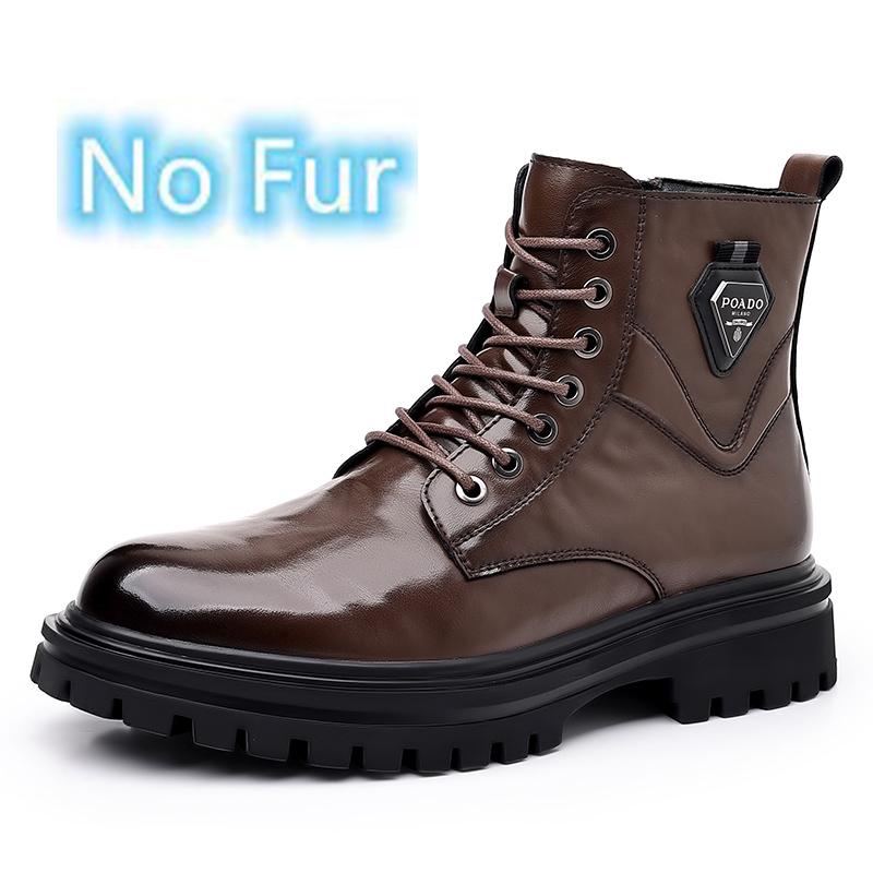 

Теплые плюшевые меховые зимние ботинки, новые высокие мужские мотоциклетные ботинки, мягкие кожаные мужские ботинки на шнуровке, зимние формальные ботинки для снега 43