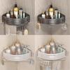 Space Aluminum Corner Shower Shelf With Multilayer Design For Bathroom Storage