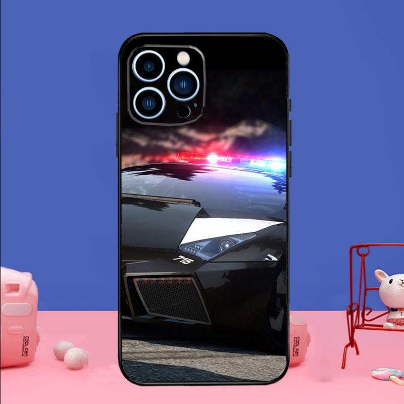 

Police Car Phone Case For iPhone 16 14 13 12 11 15 Pro Max 13 12 mini XR 15 16 Plus 16e Bumper Cover iPhone 14