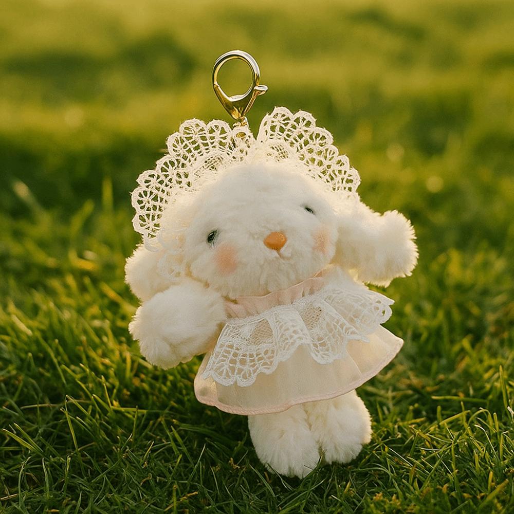 Cute Design Plush Rabbit Doll Pendant Fluffy Rabbit Plush Ornament Girl'S Gift