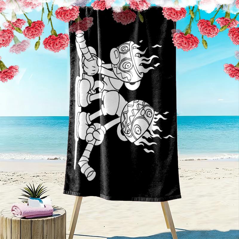 KNDCKDUT 2D Flat Print Beach Towel, Large Soft Quick Dry Towel for Beach Camping SwimmingZSTJ0915059