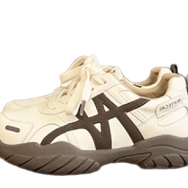 Korean Retro Sporty German Women's Trainer 2025: Thick-Soled Casual White Shoes