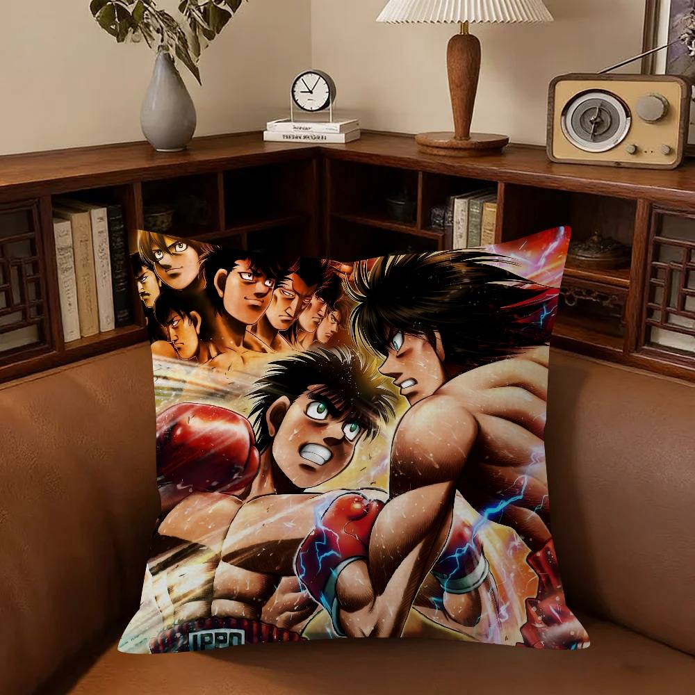 Vintage Anime H-Hajime No Ippo Cushion Cover Pillow Cover Decor Pillowcase Printed Cushion Case For Couch