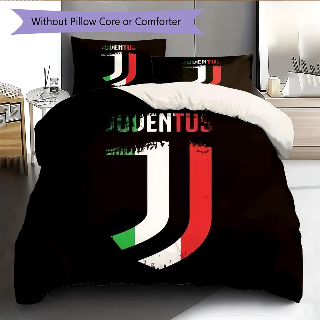 Juventus Sada povlečení Přikrývka Povlak na přikrývku Povlak na polštář Domácí dekorace Narozeninový dárek (1 * povlak na peřinu + 2 * povlak na polštář, bez jádra)