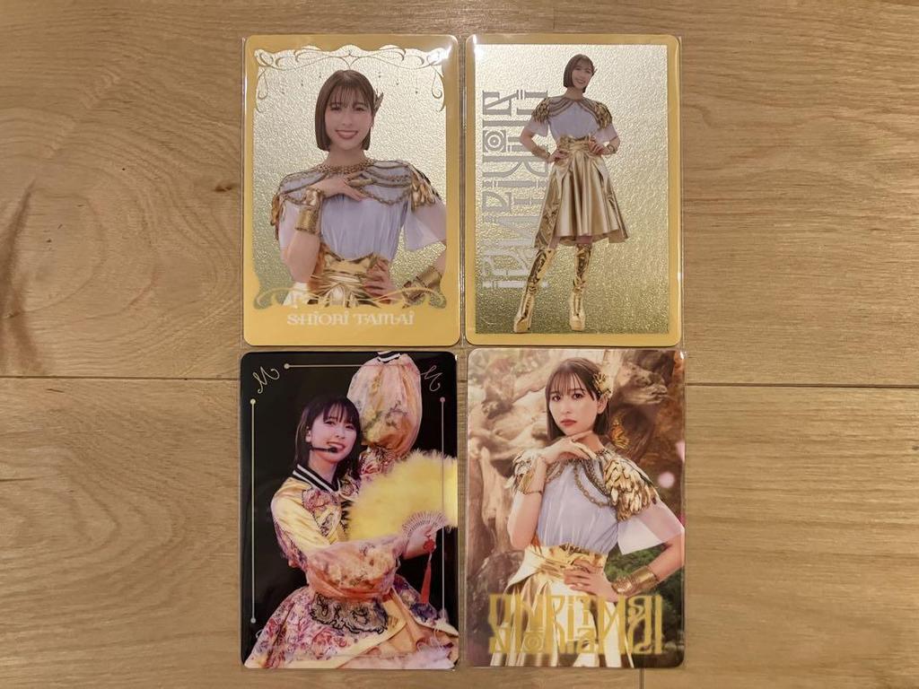 [USED] Momoclo wafers, Shiori Tamai, Shiorin, 4 cards