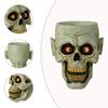 Skull Flower Pot Resin Human Skull Planter Halloween Candy Bowl Gothic Plant Pot for Succulents Home Office Desk Decoration