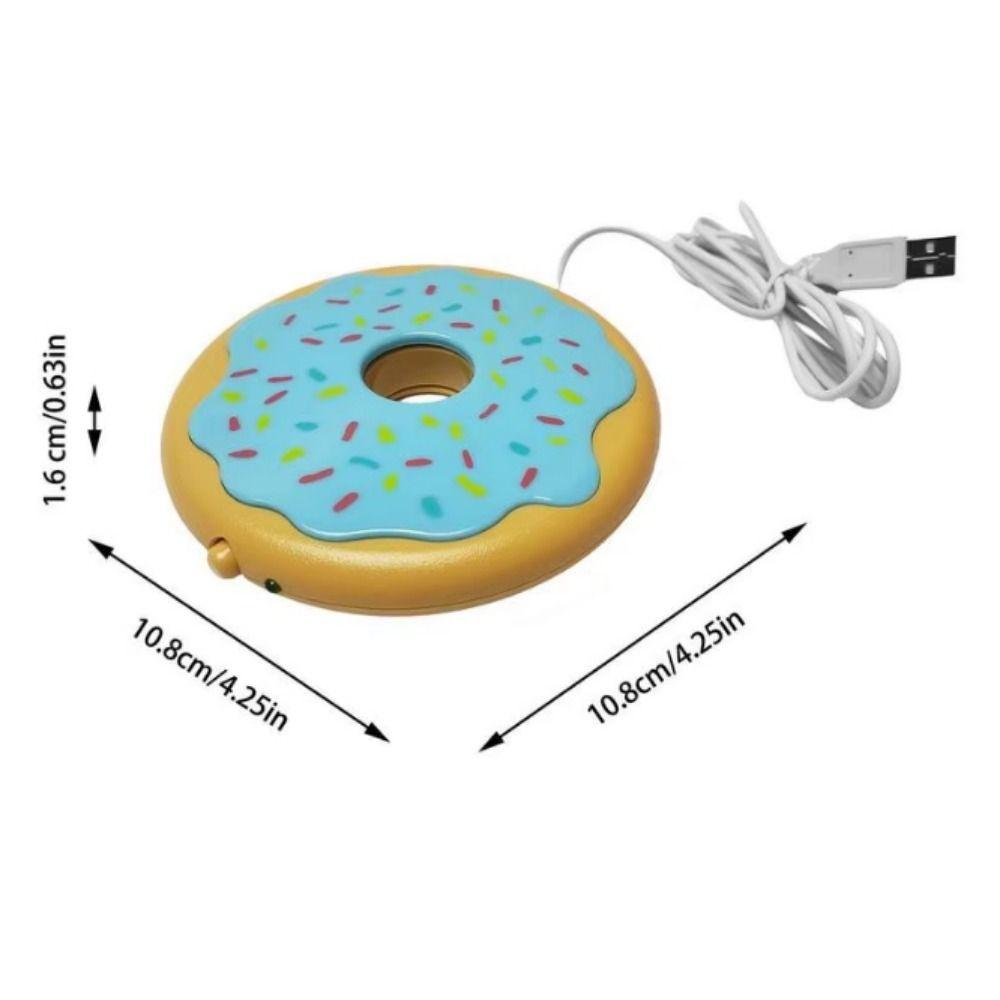 Niedliche USB Isolierte Thermostatische Matte Exquisite Süße Donut Warme Tassenmatte Teetassenuntersetzer Desktop