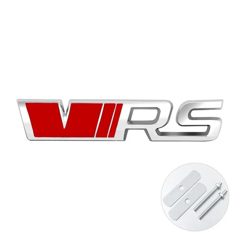 AAABV1 3D Metal Logo VRS Badge Car Trunk Front Grill Emblem For Skoda Fabia 1 MK1 Octavia 2 3 4 A7 A5 Superb RS VRS Sticker Accessories