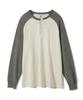 GARDEN EXPRESS Pigment Henley Neck T-Shirt (Ivory Mix)