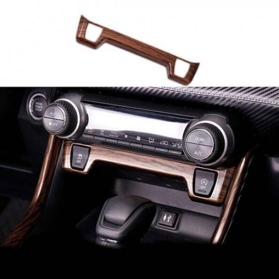 Trim For Toyota RAV4 - GL Central Seat Heating Button Brown Wood Grain