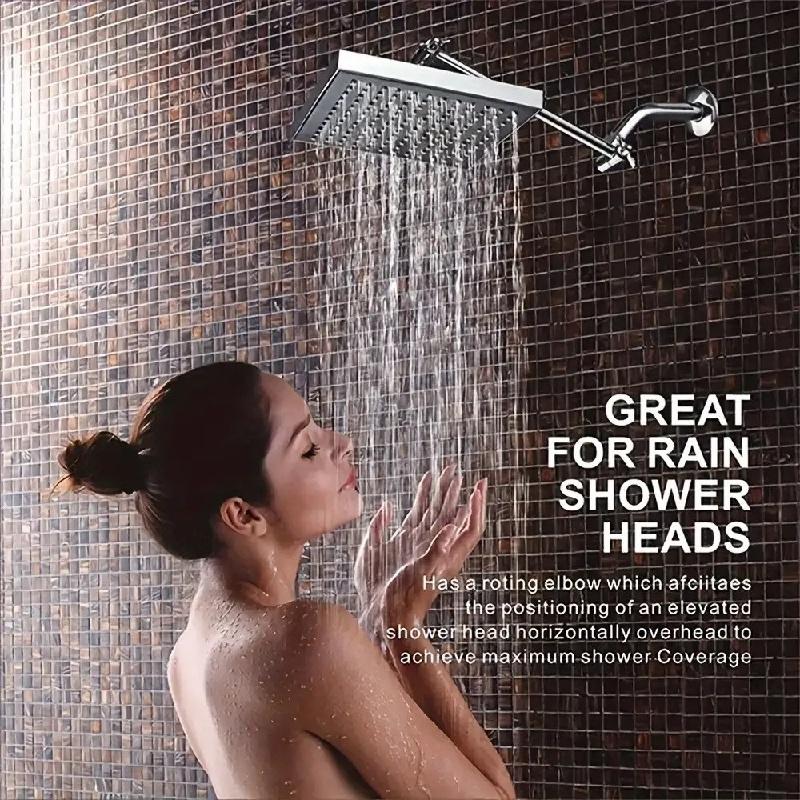 ABS Adjustable Shower Arm Universal Connection Adjust Angle To Upgrade Shower 11Inch Anti-leak Shower Extension Arm