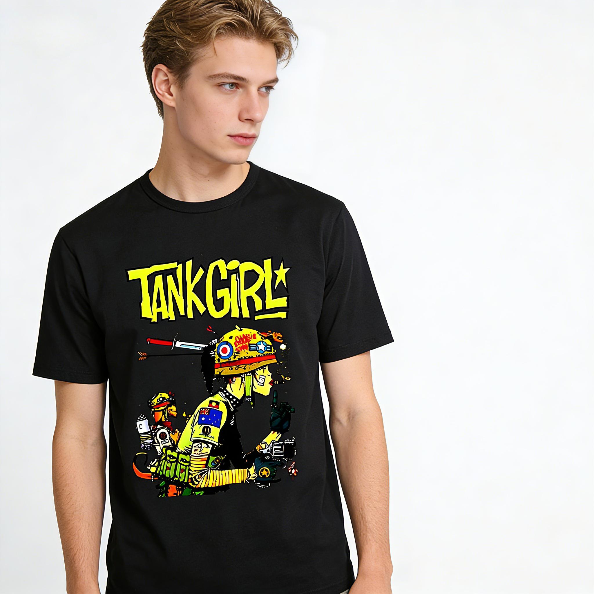 2026 SpringSummer Tank Girl Feminist Charlie Dont Surf Short Sleeve Fun Retro Style Fashionable Cotton Top 2XL