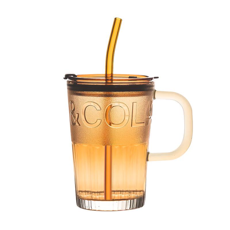 MOM 400ml Heat-Resistant Glass Straw Cup