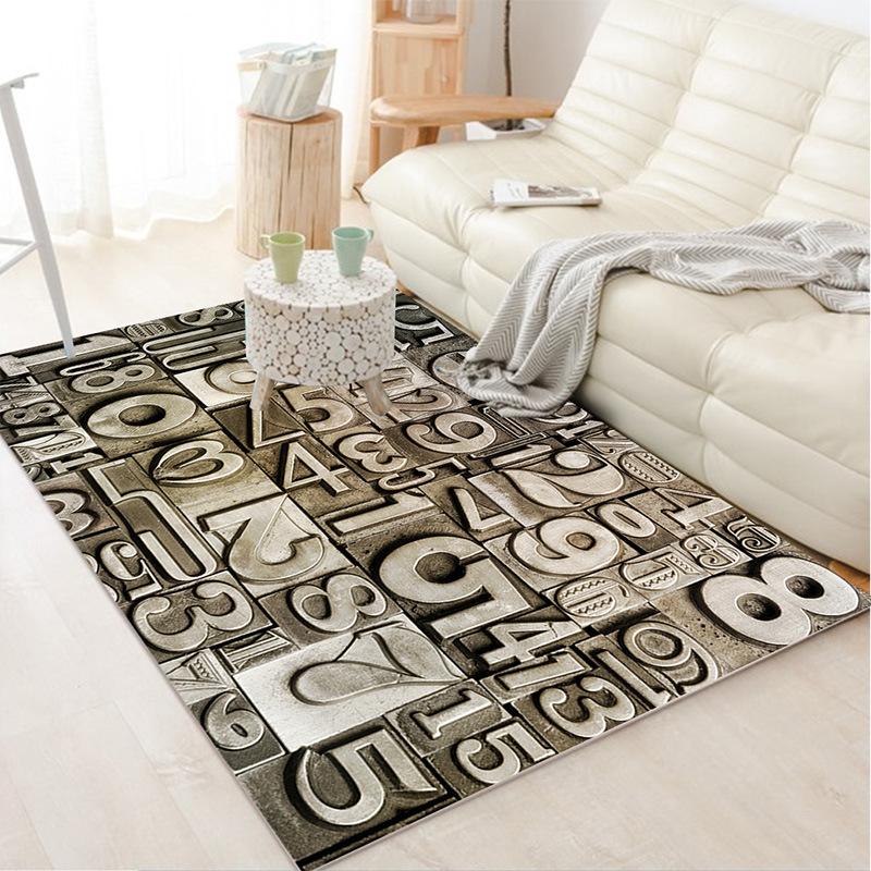 

Стильный декоративный ковер Nordic Art для дома, нескользящий бархатный коврик для гостиной, спальни и кабинета 40X60 cm