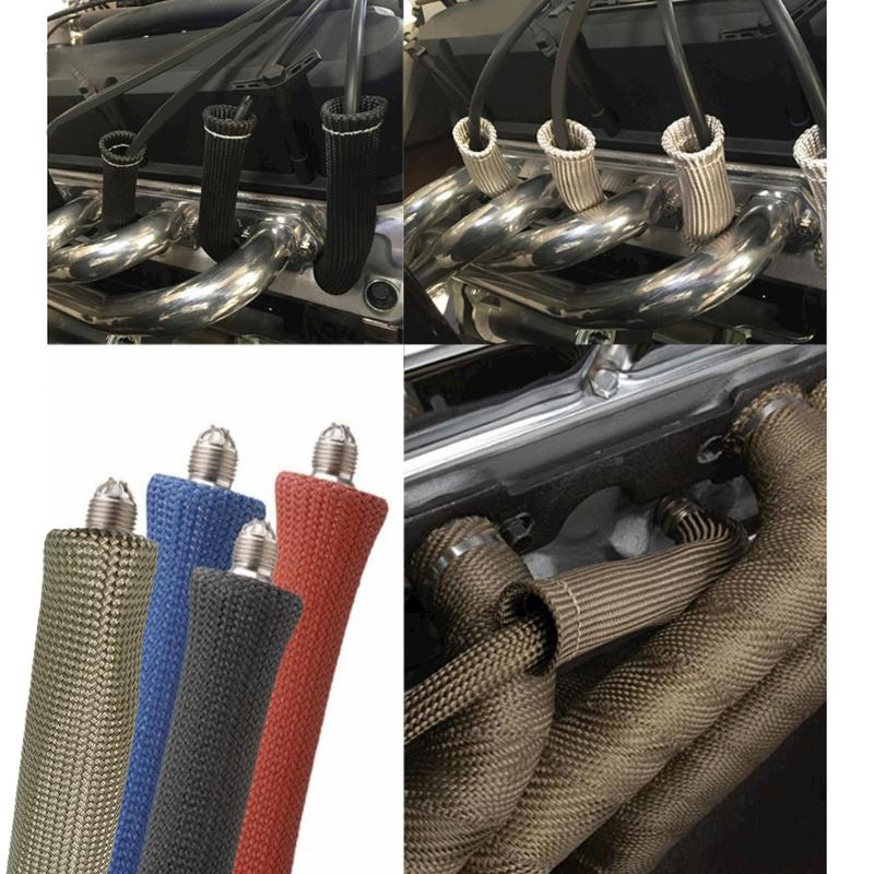 Spark Plug Wire Boot Heat Shield Protector Sleeve  Spark Plug Heat Sleeve Protection Cover Replacement  Basalt Fiber