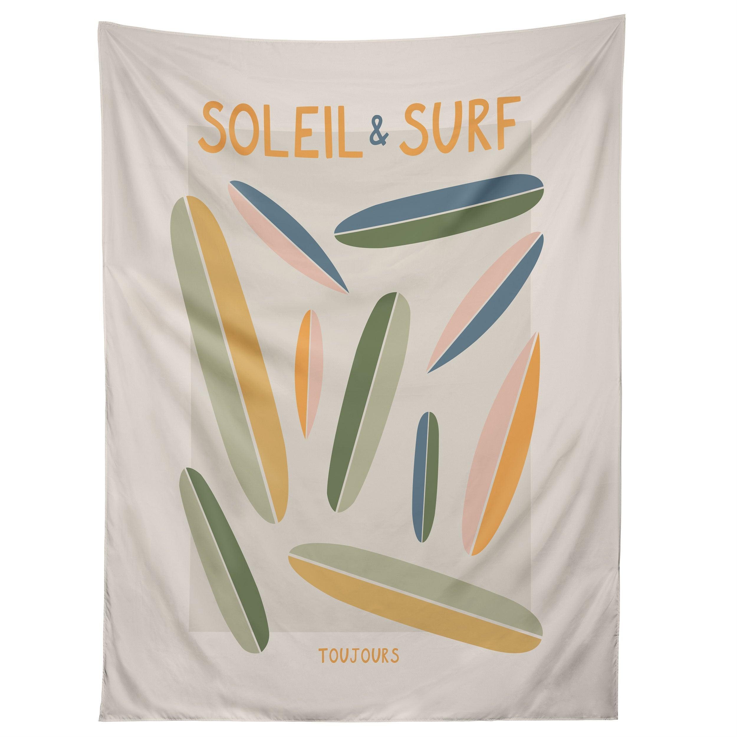 SOLEIL SURF TOUJOURS tapestry 75x100
