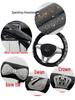 Women's D-Shape All-Season Non-Slip Steering Wheel Cover with Rhinestones