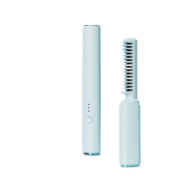 Damen Neueste Frisierkamm USB-Aufladung Glätteisen Schnelles Aufheizen Mini Haarkamm Tragbares Kabelloses Glätteisen