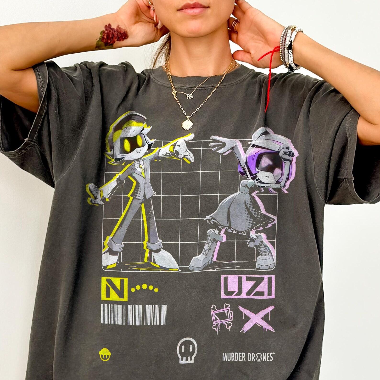 Comfort Colors® Murder Drones Uzi & N Shirt - Drone Animation Tshirt,Murder Drones Sweatshirt,Uzi Doorman Tshirt M