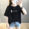 Summer pure cotton Casual loose student T Shirt Women's Y2k Tops Harajuku funny cartoon print Short Sleeve T-shirts Women