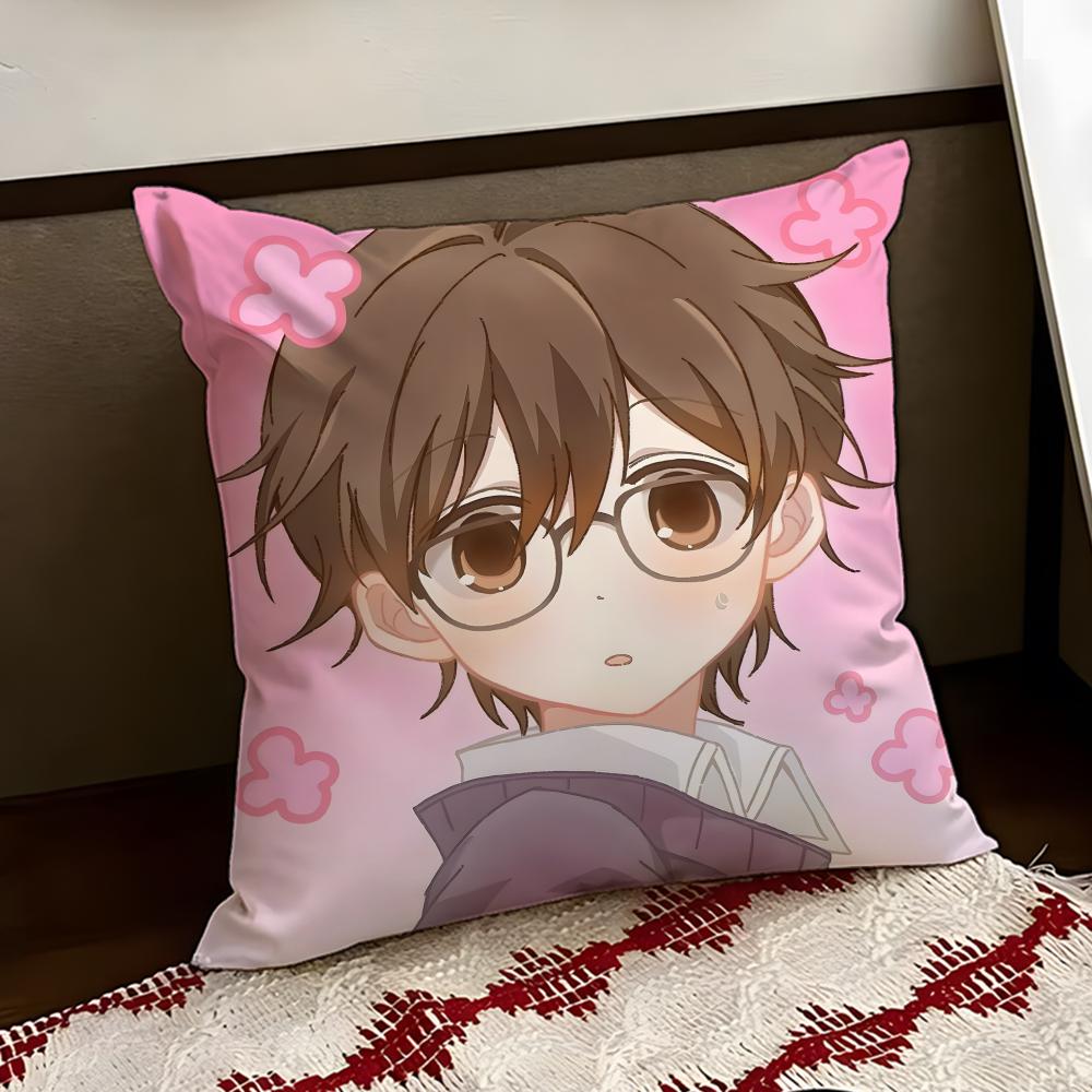 OOuran High SSchool Host Club Cushion Cover Reversible Soft Durable Pillow Cover Home Car MultiScene Use for Daily Comfort