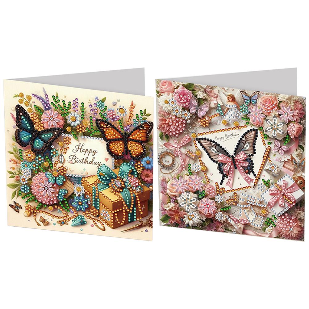 

2/6/12Pcs Winter Christmas DIY Diamond Painting Card Rhinestone Painting Card Kit Diamond Painting Greeting Card for Adults Kids