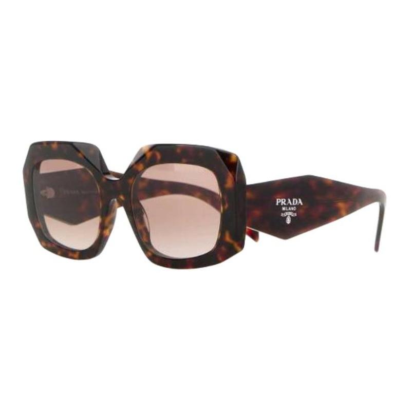 Prada Printed Design Acetate Irregular Sunglasses Women's Tortoiseshell Tortoiseshell Color One Size Basic Packaging - Glasses Case + Packaging Box