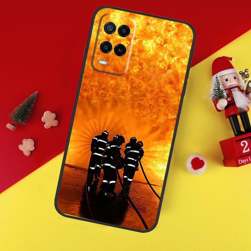 Firefighter Fire Fireman For OPPO A38 A58 A78 A98 A54 A74 A94 A16 A76 A96 A5 A9 A52 A72 A79 A53S A15 A17 A57 Case