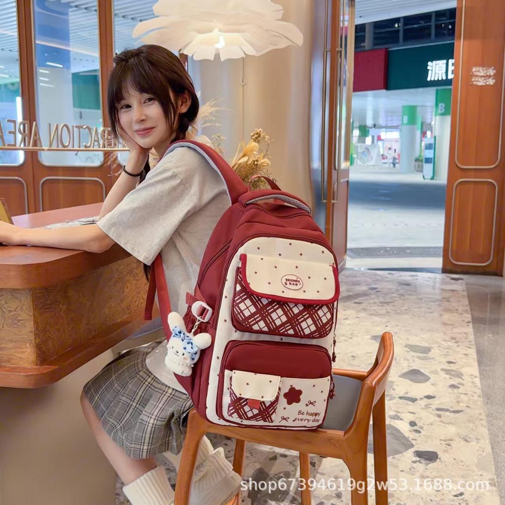 Schoolbag new Mori small fresh college wind sweet backpack junior high school primary school schoolbag multi-compartment casual backpack