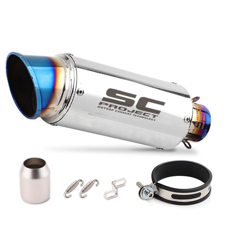 Motorcycle Exhaust Muffler Pipe Stainless Steel Tail Pipe Replacement Compatible For R3 R1 ATV Dirt Bike Street Bike