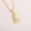 Golden Plated Gold Plated Chain Lovely Charm Hollow Pendant  Women Jewelry